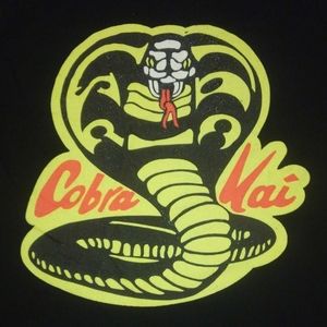 🐍🥋 Cobra Kai 🔥 Shirt Karate Kid Johnny Lawrence Medium 💎 Netflix TV Show 80s